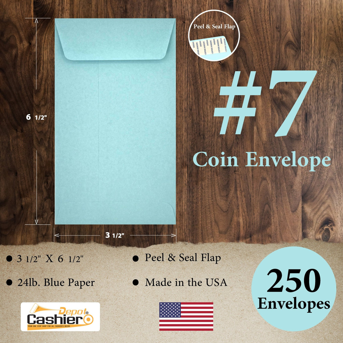 Amazon.com : LUXPaper #7 Coin Envelopes | 3 1/2
