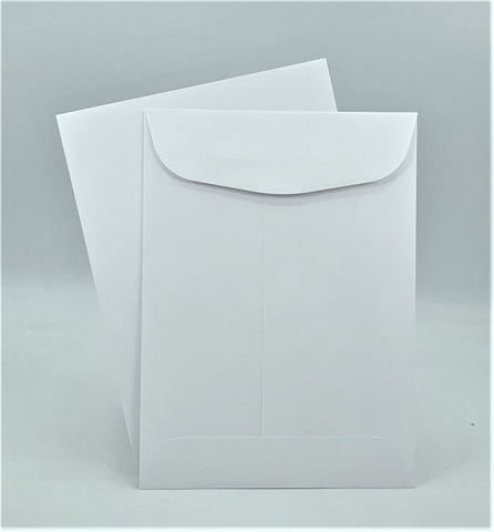 Cashier Depot 5 1/2" x 7 1/2" Catalog (Open End) Envelopes, Premium 24lb. White, Gum Flap, 150/Box - Cashier Depot