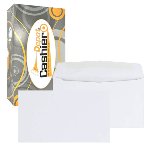 6 3/4 Business Envelopes – 3 5/8" x 6 1/2" – 24lb White Wove – 500/Box – Professional Mailing & Office Use (BE634G) - Cashier Depot