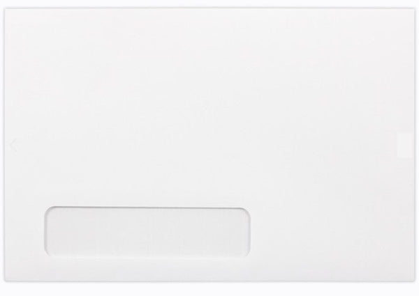6" x 9" Booklet Envelopes, Left Window, Sturdy 24 lb. White Wove, Strong Gum Flap, Open Side (GF69LWW) - Cashier Depot
