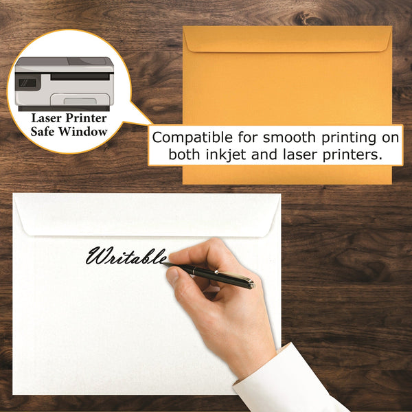 6" x 9" Booklet Envelopes, Sturdy 24 lb. White Wove, Strong Gum Flap, Open Side (GF69NW) - Cashier Depot
