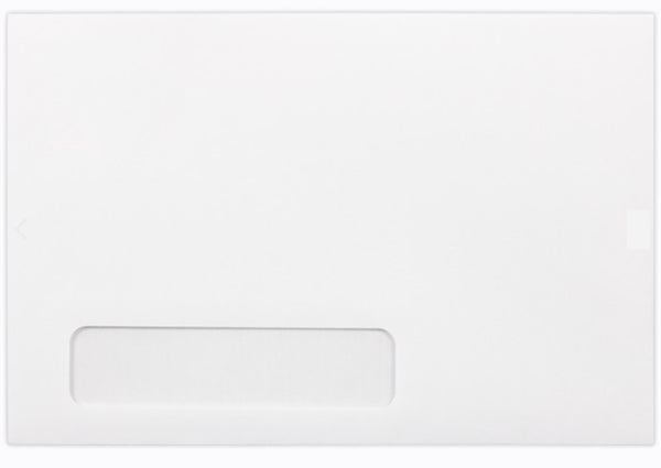 6" x 9" Booklet Envelopes, Left Window, Sturdy 24 lb. White Wove, Strong Gum Flap, Open Side (GF69LWW)