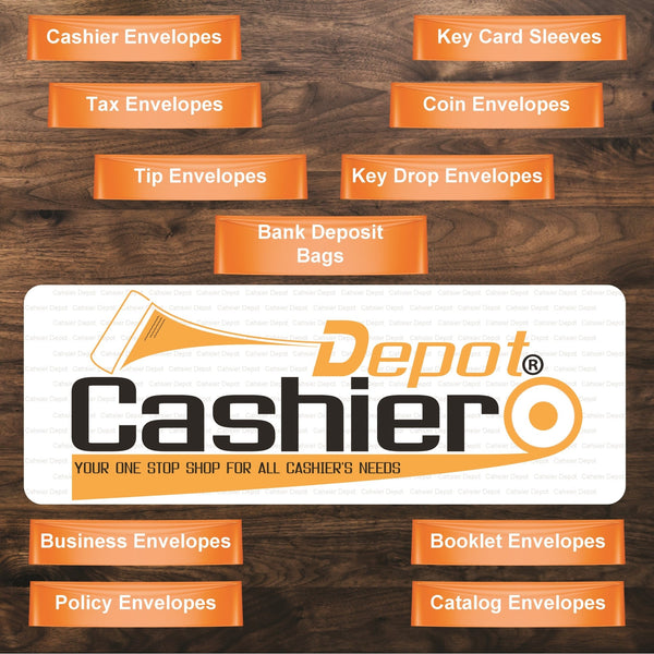 #7 Coin Envelopes, 3 - 1/2" X 6 - 1/2", Sturdy 24lb. Brown Kraft, Gum Flap (SY420) - Cashier Depot