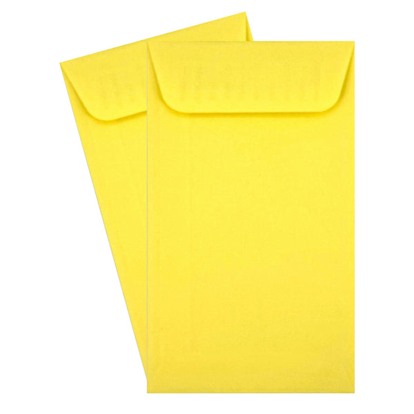 7 Coin Envelopes, 3.5" x 6.5", Sturdy 24 lb. Pastel Yellow Paper, Gum Flap (SY7Y) - Cashier Depot