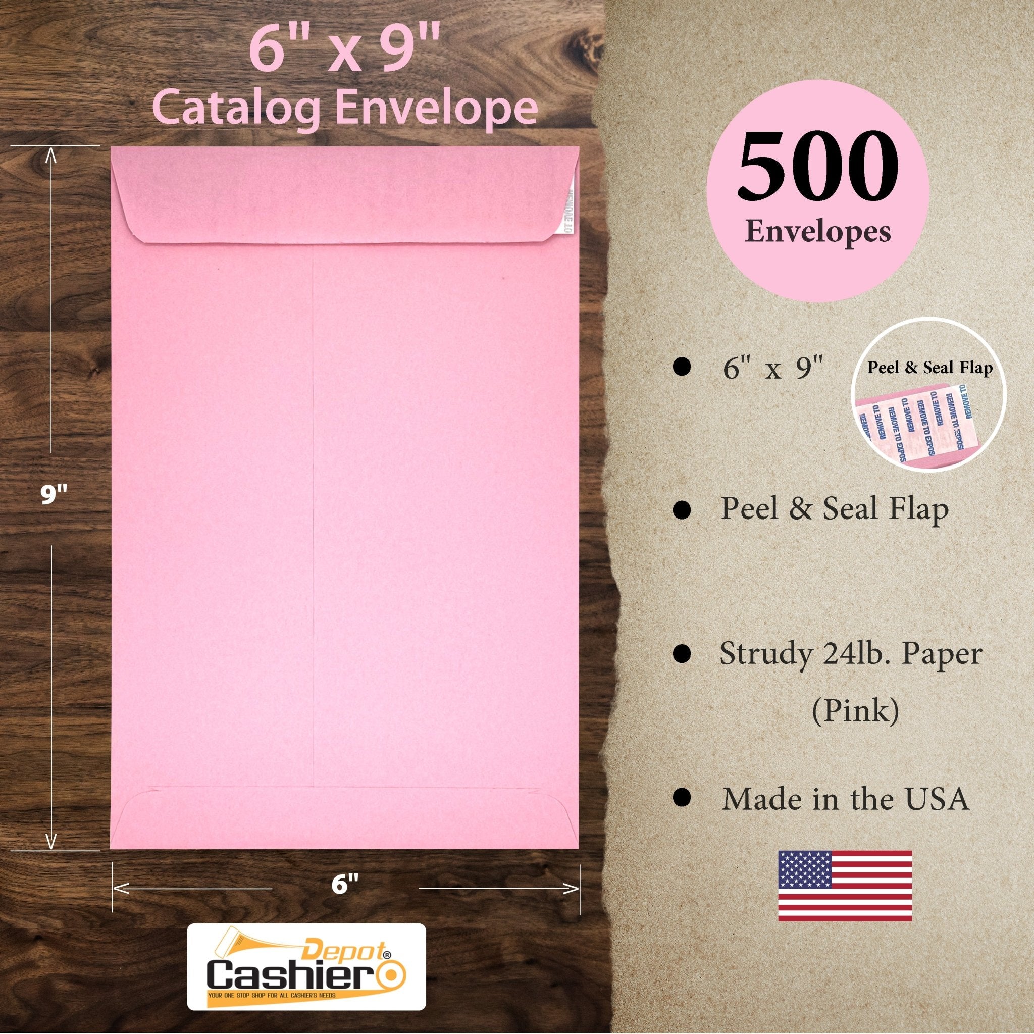 JAM PAPER 9x12 Fuchsia Pink Envelopes With Clasp - 25 Pack Catalog Mailers With Metal Closure