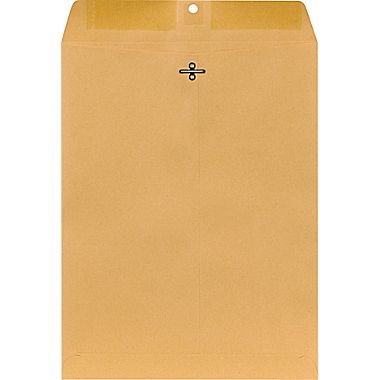 10" x 13" Clasp Catalog (Open End) Envelopes, Premium 28lb. Kraft, Gum Flap, 150/Box - Cashier Depot