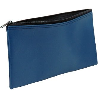 Bank Deposit / Zipper Coin Vinyl Bag, 11 X 6" Blue - Cashier Depot