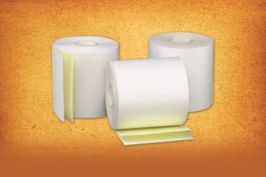 Cashier Depot 3" X 95' Carbonless 2-Ply White/Canary, 50 Rolls - Cashier Depot