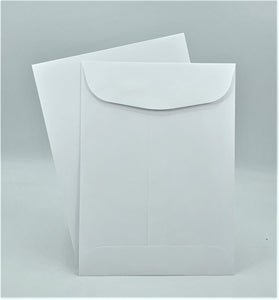 Cashier Depot 5 1/2" x 7 1/2" Catalog (Open End) Envelopes, Premium 24lb. White, Gum Flap, 500/Box - Cashier Depot