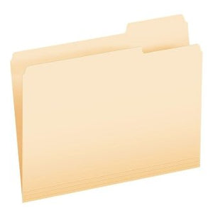 Manila File Folders, Letter Size, 3 Tab, 150 per Box - Cashier Depot